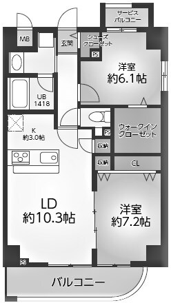 甲南山手駅 徒歩9分 4階の物件間取画像