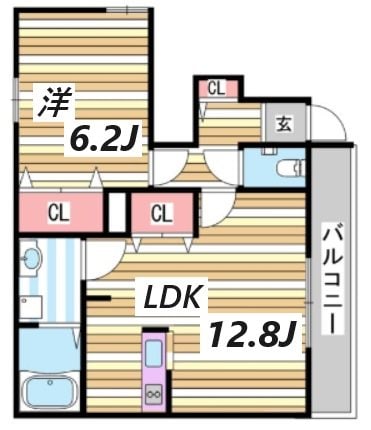 ヴィオラ花山の物件間取画像