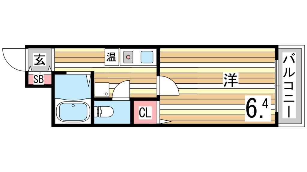 兵庫駅 徒歩10分 1階の物件間取画像