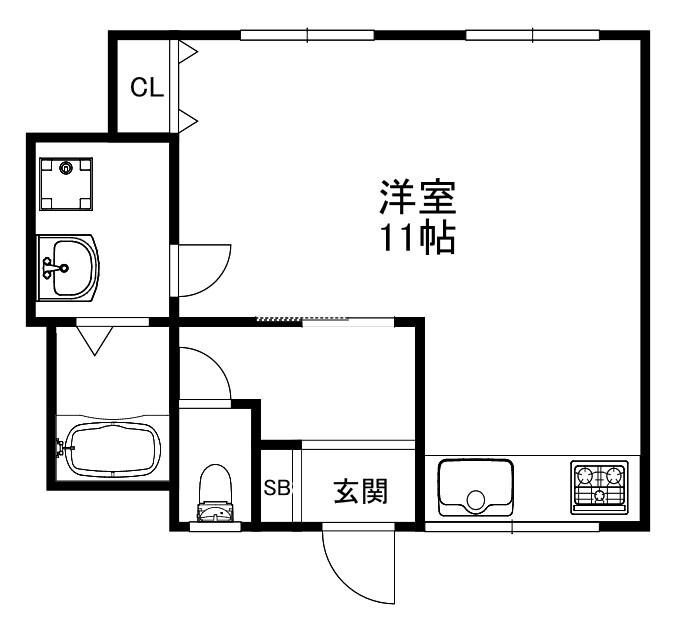 荒四湊川マンションの物件間取画像