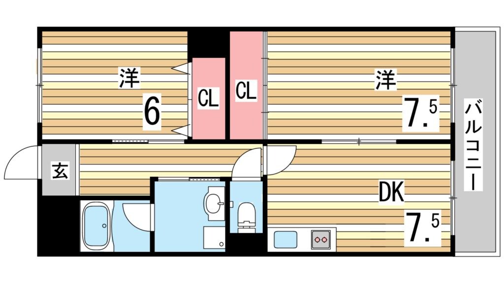 甲南タマタニマンションの物件間取画像