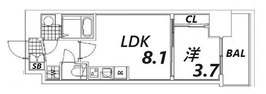 兵庫駅 徒歩5分 4階の物件間取画像