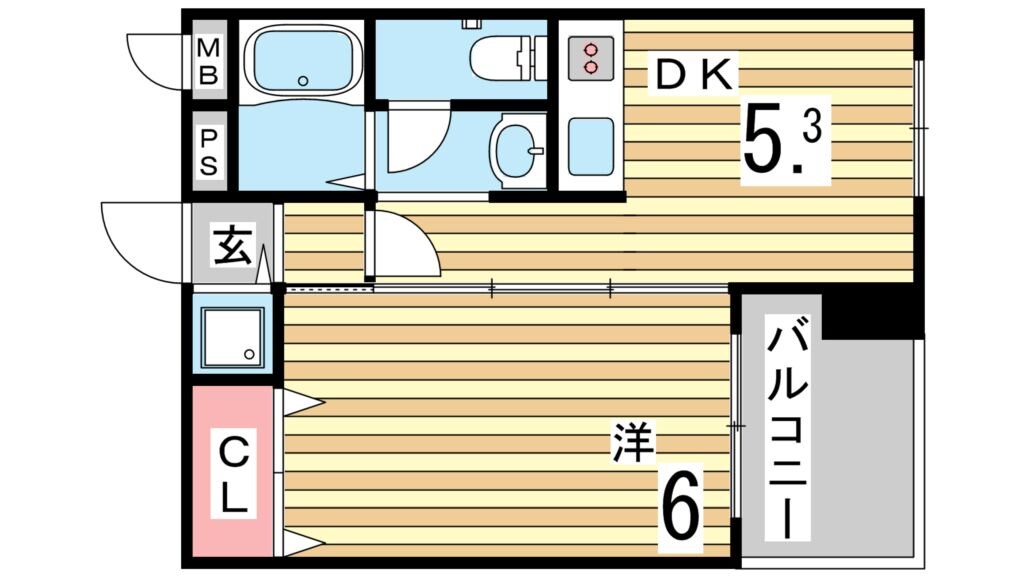 ラフォーレ湊川の物件間取画像