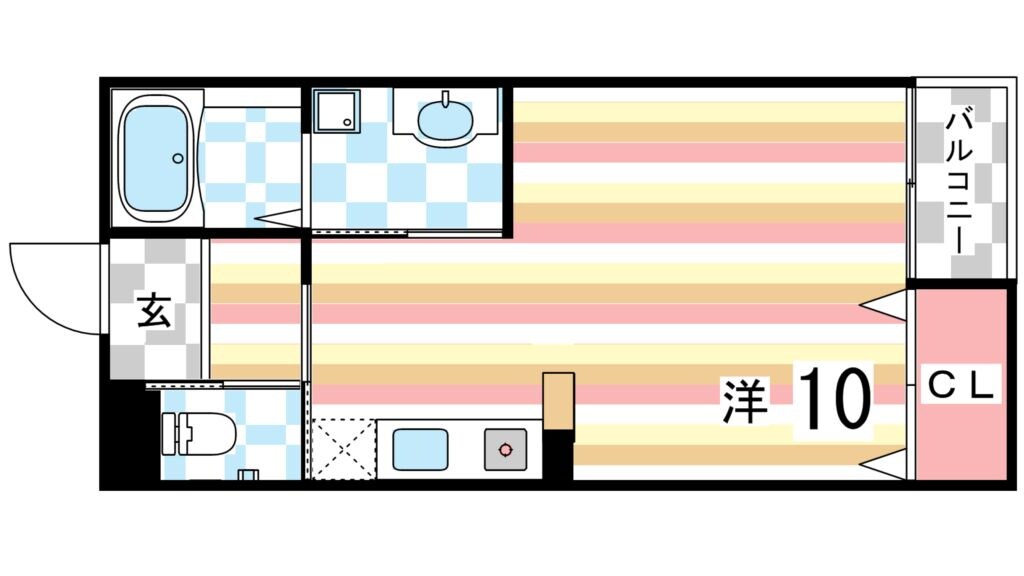 県庁前駅 徒歩5分 2階の物件間取画像