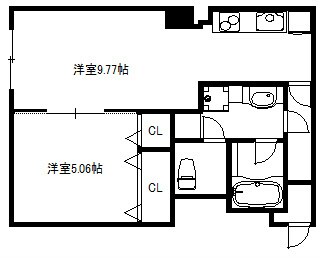 モナハイツ筒井の物件間取画像