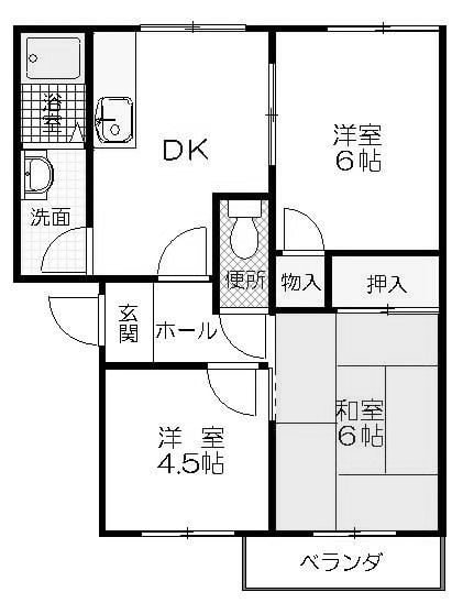 ドミール北舞子の物件間取画像