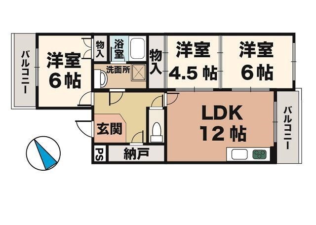 ハピネスの物件間取画像