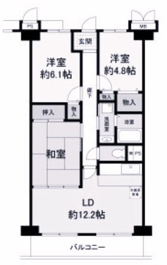 グレンツェント甲東園の物件間取画像