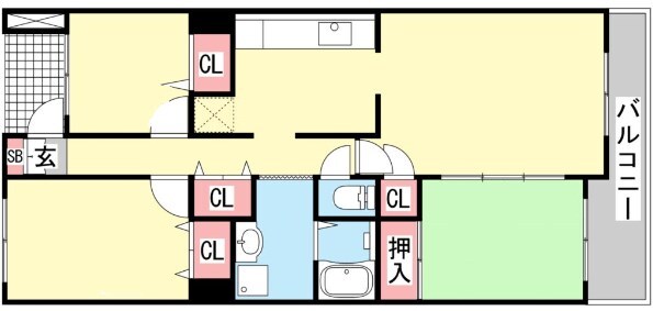 板宿グリーンタウンの物件間取画像