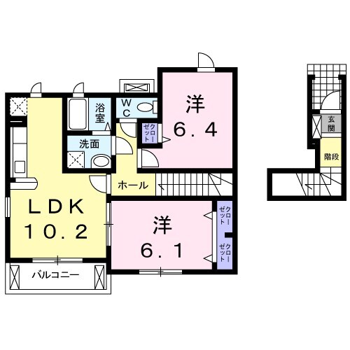 ルミエール魚住の物件間取画像