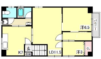 本庄さくらビルの物件間取画像