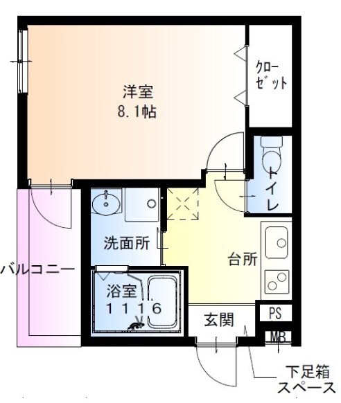 フジパレス神戸本町ウエストの物件間取画像