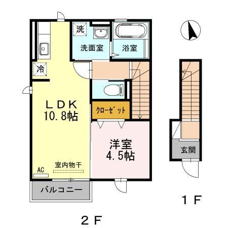 D-room岩国の物件間取画像