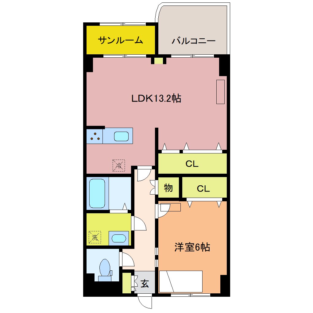 Via LatteaⅠの物件間取画像