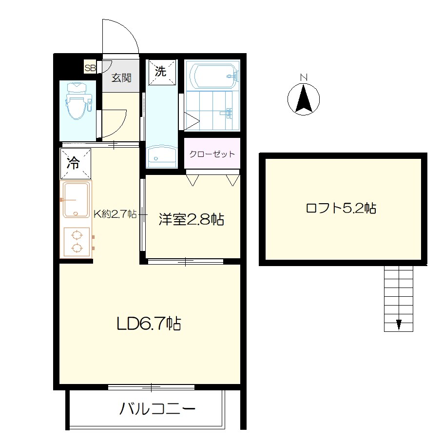 荻窪駅 徒歩15分 2階の物件間取画像