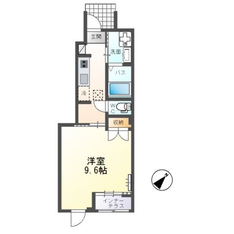 （仮）スターテラスⅡ下岡本町新築アパートの物件間取画像
