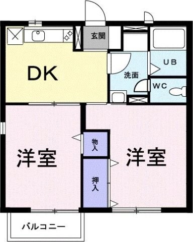 サンパティークおかもとＡの物件間取画像