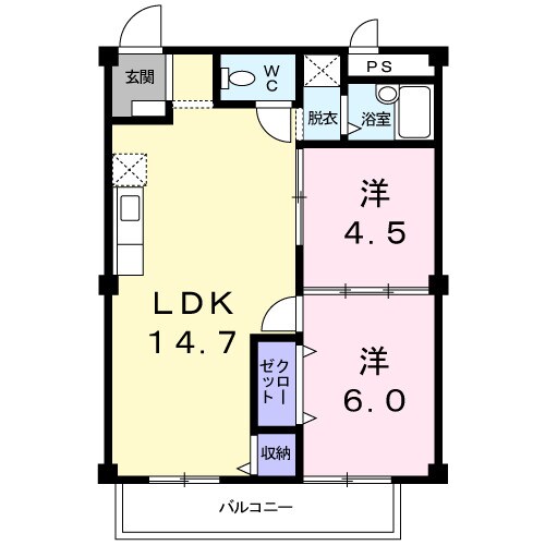 シティハイツ小堀Ａの物件間取画像