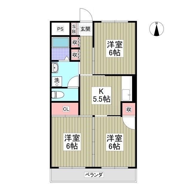 林ハイツⅠの物件間取画像