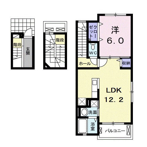 ロイヤル．鈴　Ｂの物件間取画像