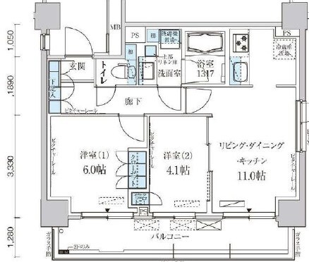 パークアクシス菊川ステーションゲートの物件間取画像