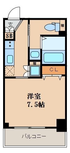 肥後橋駅 徒歩4分 8階の物件間取画像