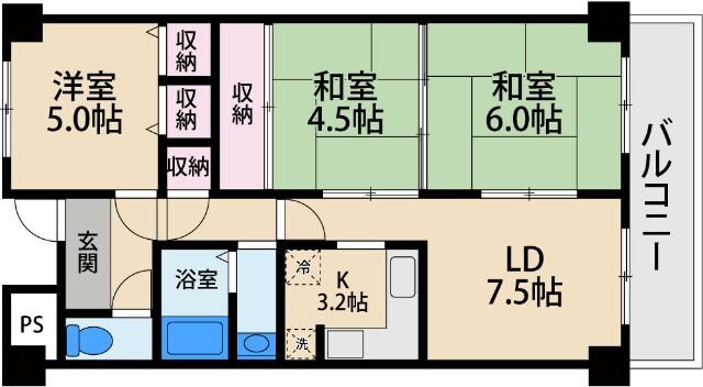 ユニハイム平野公園の物件間取画像