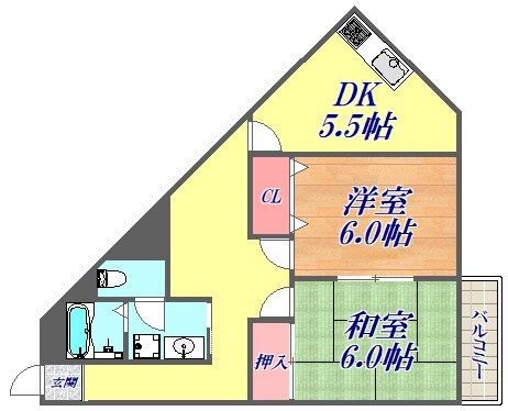 市隆ハイツ塚口の物件間取画像