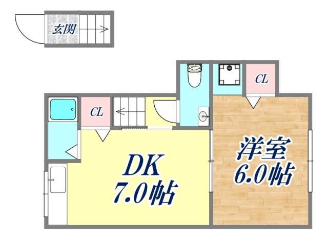 山口ハイツの物件間取画像