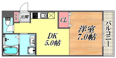 奥ハイツ2の物件間取画像