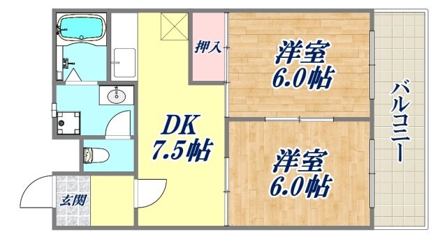 フィオーレ塚口の物件間取画像