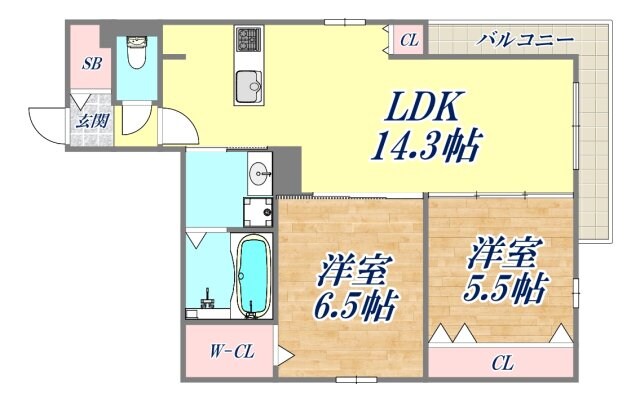 Casita 七ッ松の物件間取画像