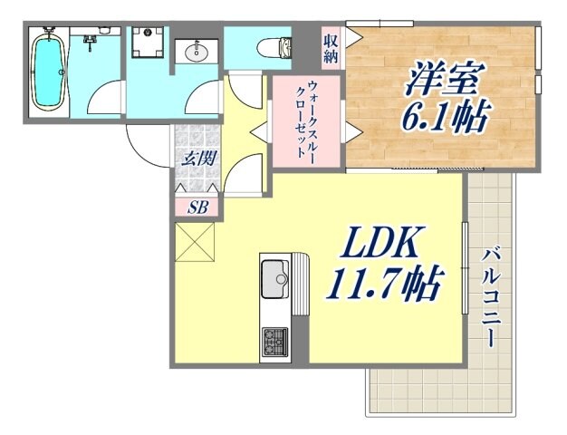 VIVRE立花の物件間取画像