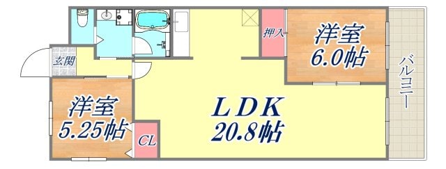 イプシロンB棟の物件間取画像