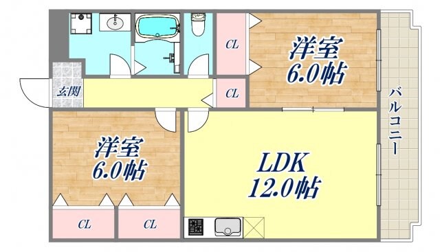 フリーダム常吉の物件間取画像