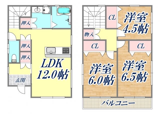 今津上野町貸家の物件間取画像