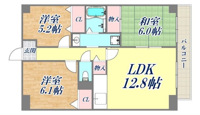 サンリット立花の物件間取画像