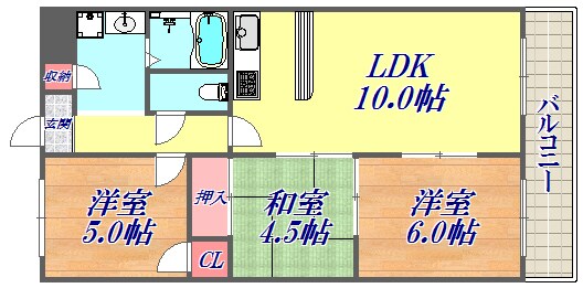 リバティ武庫之荘の物件間取画像