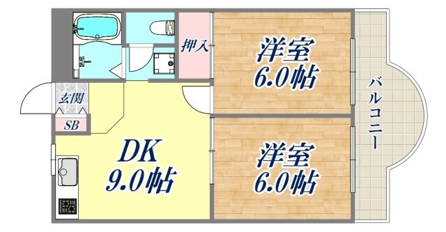 サンハイツの物件間取画像