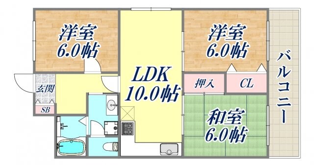 クレール・ド・園田の物件間取画像