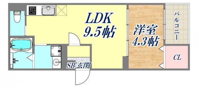 園田駅 徒歩10分 3階の物件間取画像