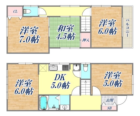 共栄貸家の物件間取画像