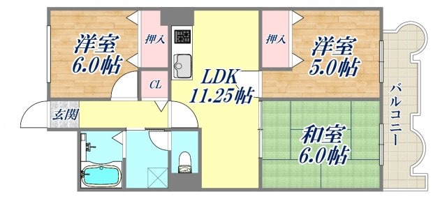 アミティ塚口の物件間取画像