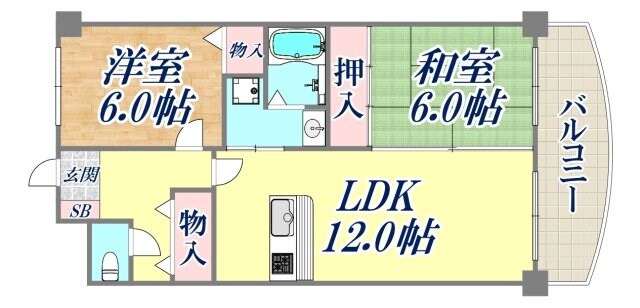 シェリール甲東園の物件間取画像