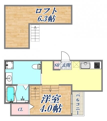 フォンテーヌ武庫川の物件間取画像