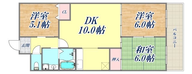 エルブリッジ2の物件間取画像