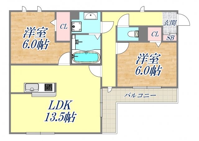 シャンドリエの物件間取画像