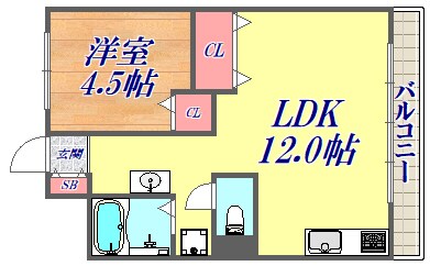 ビレッジハウス南清水タワーの物件間取画像