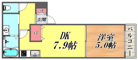 フジパレス1040立花の物件間取画像