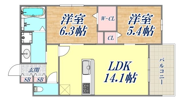 グロワール　ヒロの物件間取画像